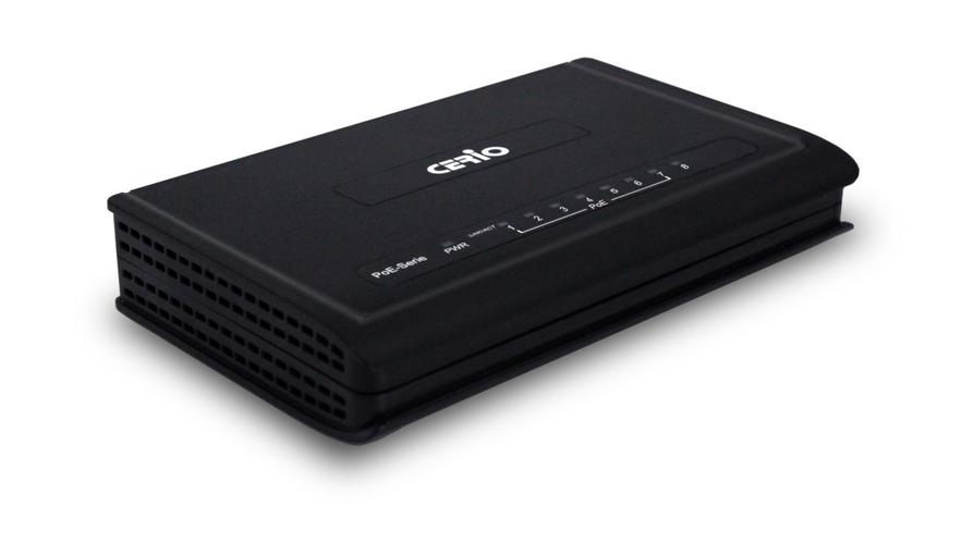 cerio cs-1008g-7pv giga 含7埠 passive poe+網路交換器 90w